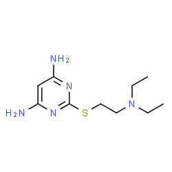 ChemSpider 2D Image | 2-[[2-(Diethylamino)ethyl]thio]-4,6-pyrimidinediamine | C10H19N5S