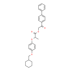 ChemSpider 2D Image | 2-(4-Biphenylyl)-2-oxoethyl 2-[4-(cyclohexylmethoxy)phenoxy]propanoate | C30H32O5