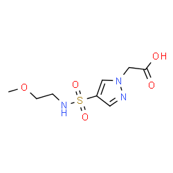 ChemSpider 2D Image | {4-[(2-Methoxyethyl)sulfamoyl]-1H-pyrazol-1-yl}acetic acid | C8H13N3O5S