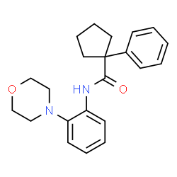 ChemSpider 2D Image | N-[2-(4-Morpholinyl)phenyl]-1-phenylcyclopentanecarboxamide | C22H26N2O2