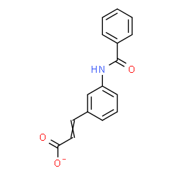ChemSpider 2D Image | 3-[3-(Benzoylamino)phenyl]acrylate | C16H12NO3