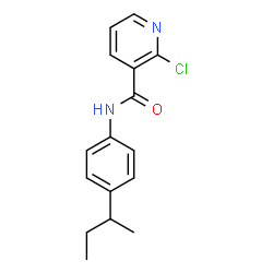 ChemSpider 2D Image | N-(4-sec-Butylphenyl)-2-chloronicotinamide | C16H17ClN2O