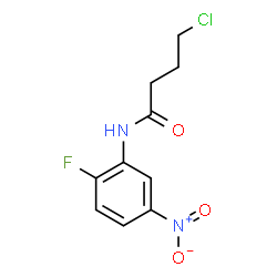 ChemSpider 2D Image | 4-Chloro-N-(2-fluoro-5-nitrophenyl)butanamide | C10H10ClFN2O3