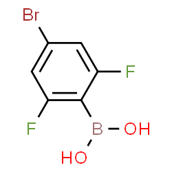 ChemSpider 2D Image | 4-Bromo-2,6-Difluorophenylboronicacid | C6H4BBrF2O2