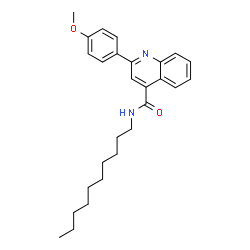 ChemSpider 2D Image | N-Decyl-2-(4-methoxyphenyl)-4-quinolinecarboxamide | C27H34N2O2