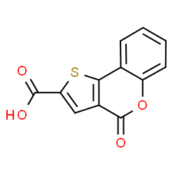 ChemSpider 2D Image | 4-Oxo-4H-thieno[3,2-c]chromene-2-carboxylic acid | C12H6O4S