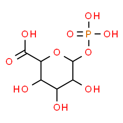 ChemSpider 2D Image | 1-O-Phosphonohexopyranuronic acid | C6H11O10P