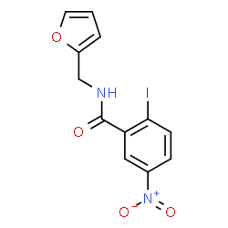 ChemSpider 2D Image | N-(2-Furylmethyl)-2-iodo-5-nitrobenzamide | C12H9IN2O4