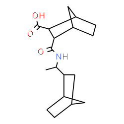 ChemSpider 2D Image | 3-{[1-(Bicyclo[2.2.1]hept-2-yl)ethyl]carbamoyl}bicyclo[2.2.1]heptane-2-carboxylic acid | C18H27NO3