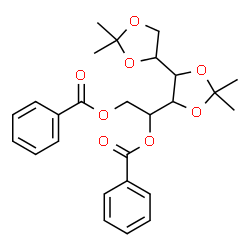 ChemSpider 2D Image | 1-(2,2,2',2'-Tetramethyl-4,4'-bi-1,3-dioxol-5-yl)-1,2-ethanediyl dibenzoate | C26H30O8