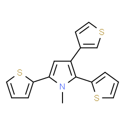 ChemSpider 2D Image | 1-Methyl-2,5-di(2-thienyl)-3-(3-thienyl)-1H-pyrrole | C17H13NS3