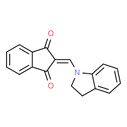 ChemSpider 2D Image | 2-(2,3-Dihydro-1H-indol-1-ylmethylene)-1H-indene-1,3(2H)-dione | C18H13NO2