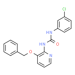 ChemSpider 2D Image | 1-(3-benzyloxypyridin-2-yl)-3-(3-chlorophenyl)urea | C19H16ClN3O2