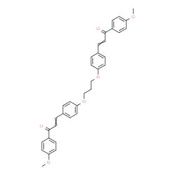 ChemSpider 2D Image | 3,3'-[1,3-Propanediylbis(oxy-4,1-phenylene)]bis[1-(4-methoxyphenyl)-2-propen-1-one] | C35H32O6