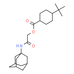ChemSpider 2D Image | 2-(Adamantan-1-ylamino)-2-oxoethyl 4-(2-methyl-2-propanyl)cyclohexanecarboxylate | C23H37NO3