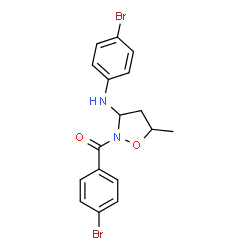 ChemSpider 2D Image | 2-(4-Bromobenzoyl)-N-(4-bromophenyl)-5-methyl-3-isoxazolidinamine | C17H16Br2N2O2