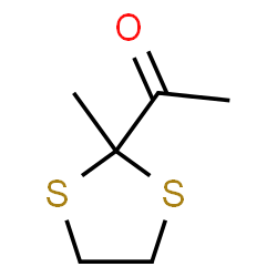 ChemSpider 2D Image | 1-(2-Methyl-1,3-dithiolan-2-yl)ethanone | C6H10OS2