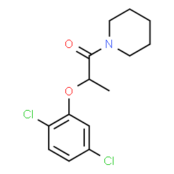 ChemSpider 2D Image | 2-(2,5-Dichlorophenoxy)-1-(1-piperidinyl)-1-propanone | C14H17Cl2NO2