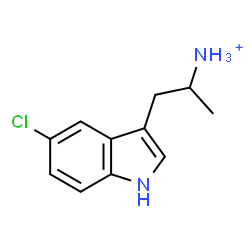 ChemSpider 2D Image | 1-(5-Chloro-1H-indol-3-yl)-2-propanaminium | C11H14ClN2