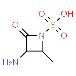 ChemSpider 2D Image | 3-Amino-2-methyl-4-oxo-1-azetidinesulfonic acid | C4H8N2O4S