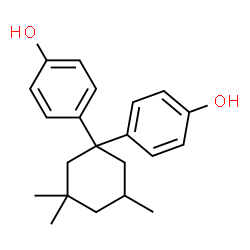 ChemSpider 2D Image | 4,4'-(3,3,5-Trimethyl-1,1-cyclohexanediyl)diphenol | C21H26O2