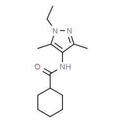 ChemSpider 2D Image | N-(1-Ethyl-3,5-dimethyl-1H-pyrazol-4-yl)cyclohexanecarboxamide | C14H23N3O