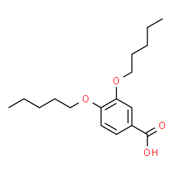 ChemSpider 2D Image | 3,4-Bis(pentyloxy)benzoic acid | C17H26O4