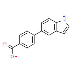 ChemSpider 2D Image | 4-(5'-Indole)benzoic acid | C15H11NO2