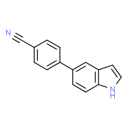 ChemSpider 2D Image | 4-(1H-Indol-5-yl)benzonitrile | C15H10N2