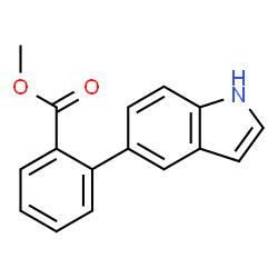ChemSpider 2D Image | Methyl 2-(1H-indol-5-yl)benzoate | C16H13NO2
