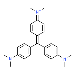 ChemSpider 2D Image | Tris[4-(dimethylamino)phenyl]methylium | C25H30N3