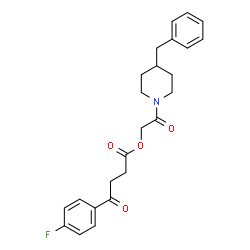 ChemSpider 2D Image | 2-(4-Benzyl-1-piperidinyl)-2-oxoethyl 4-(4-fluorophenyl)-4-oxobutanoate | C24H26FNO4