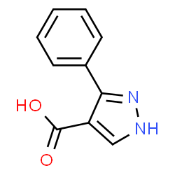 ChemSpider 2D Image | 3-phenylpyrazole-4-carboxylic acid | C10H8N2O2