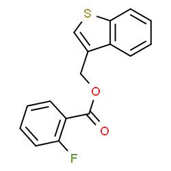 ChemSpider 2D Image | 1-Benzothiophen-3-ylmethyl 2-fluorobenzoate | C16H11FO2S