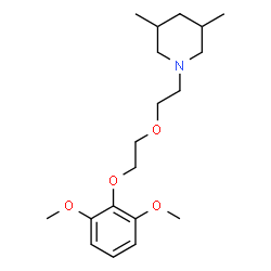 ChemSpider 2D Image | 1-{2-[2-(2,6-Dimethoxyphenoxy)ethoxy]ethyl}-3,5-dimethylpiperidine | C19H31NO4