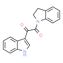 ChemSpider 2D Image | 1-(2,3-Dihydro-1H-indol-1-yl)-2-(1H-indol-3-yl)-1,2-ethanedione | C18H14N2O2