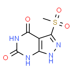 ChemSpider 2D Image | 3-(Methylsulfonyl)-1H-pyrazolo[3,4-d]pyrimidine-4,6(5H,7H)-dione | C6H6N4O4S