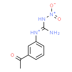 ChemSpider 2D Image | (E)-N-(3-Acetylphenyl)(amino)(nitroamino)methaniminium | C9H11N4O3