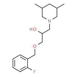 ChemSpider 2D Image | 1-(3,5-Dimethyl-1-piperidinyl)-3-[(2-fluorobenzyl)oxy]-2-propanol | C17H26FNO2