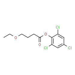 ChemSpider 2D Image | 2,4,6-Trichlorophenyl 4-ethoxybutanoate | C12H13Cl3O3