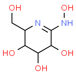 ChemSpider 2D Image | 6-(Hydroxyamino)-2-(hydroxymethyl)-2,3,4,5-tetrahydro-3,4,5-pyridinetriol | C6H12N2O5