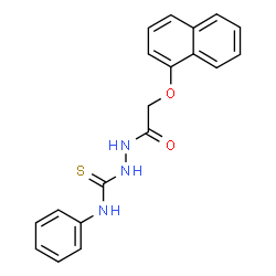 ChemSpider 2D Image | 2-[(1-Naphthyloxy)acetyl]-N-phenylhydrazinecarbothioamide | C19H17N3O2S