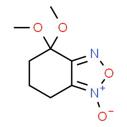ChemSpider 2D Image | 4,4-Dimethoxy-4,5,6,7-tetrahydro-2,1,3-benzoxadiazole 1-oxide | C8H12N2O4