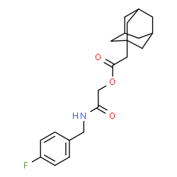 ChemSpider 2D Image | 2-[(4-Fluorobenzyl)amino]-2-oxoethyl adamantan-1-ylacetate | C21H26FNO3