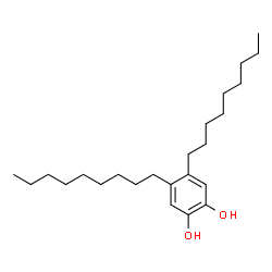 ChemSpider 2D Image | 4,5-Dinonyl-1,2-benzenediol | C24H42O2