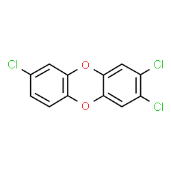 ChemSpider 2D Image | 2,3,7-Trichlorooxanthrene | C12H5Cl3O2