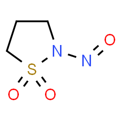 ChemSpider 2D Image | 2-Nitroso-1,2-thiazolidine 1,1-dioxide | C3H6N2O3S