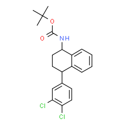 ChemSpider 2D Image | 2-Methyl-2-propanyl [4-(3,4-dichlorophenyl)-1,2,3,4-tetrahydro-1-naphthalenyl]carbamate | C21H23Cl2NO2