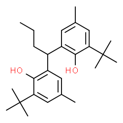 ChemSpider 2D Image | 2,2'-butylidenebis(6-tert-butyl-p-cresol) | C26H38O2
