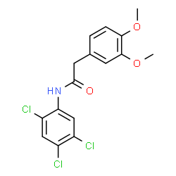 ChemSpider 2D Image | 2-(3,4-Dimethoxyphenyl)-N-(2,4,5-trichlorophenyl)acetamide | C16H14Cl3NO3